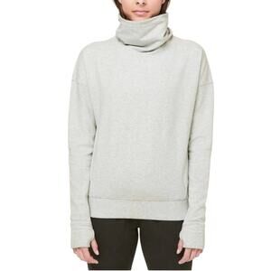 LULULEMON Go Forward Pullover Sz 8 Gray Cozy Athletic Travel Office Everyday